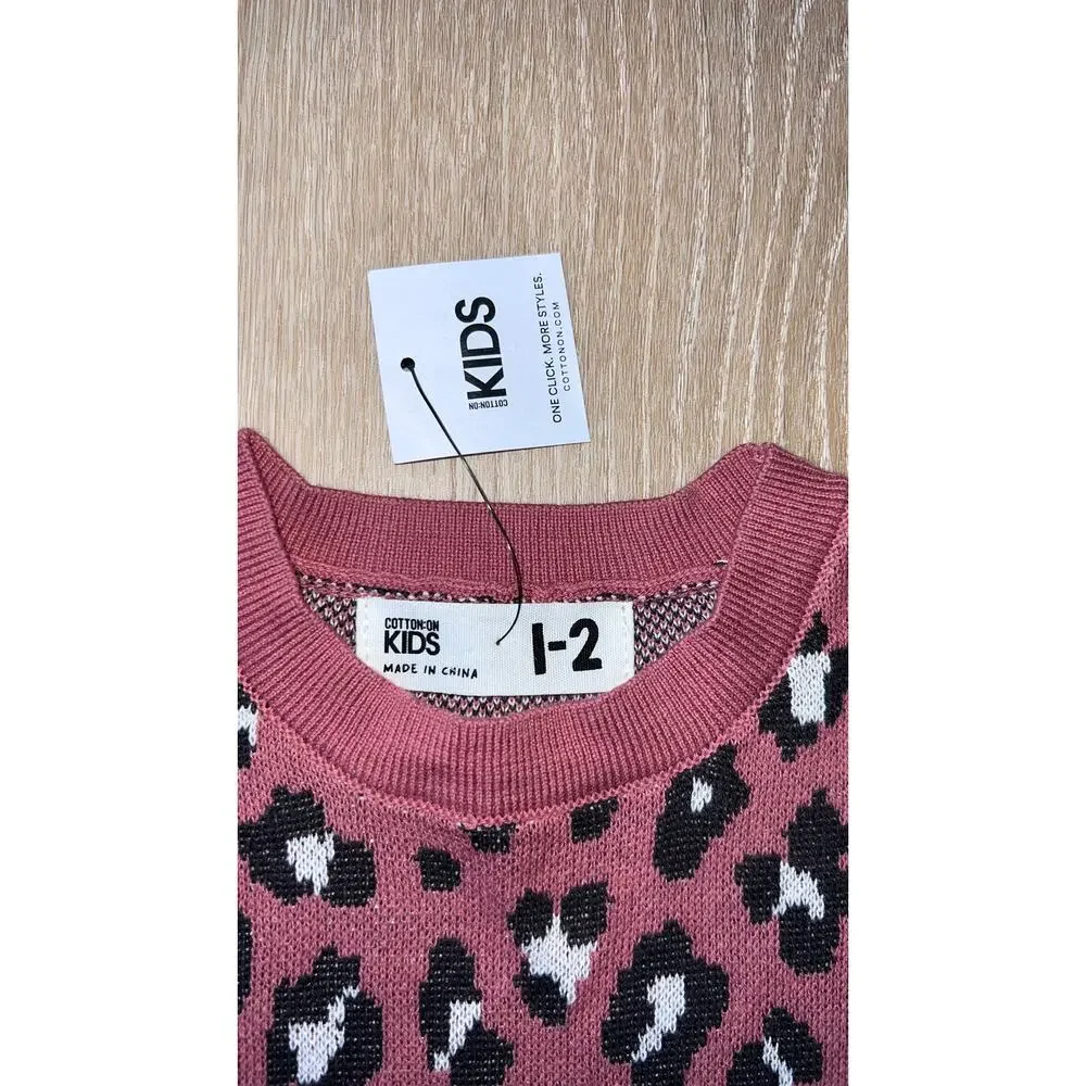 Cotton On Kids Short Sleeve Sweater - Size 1-2 - Picture 4 of 4